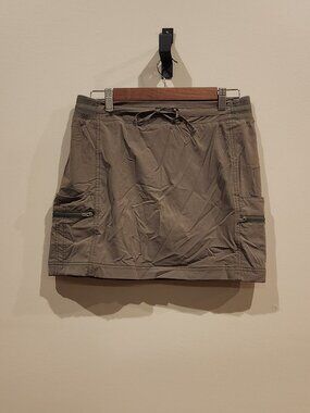 Tangerine Women's Cargo Skort Taupe Gray Size Medium Drawstring